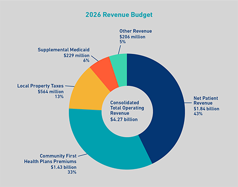 2026 Budget Revenue pie chart