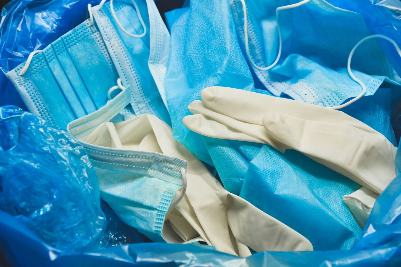 PPE including gloves and masks