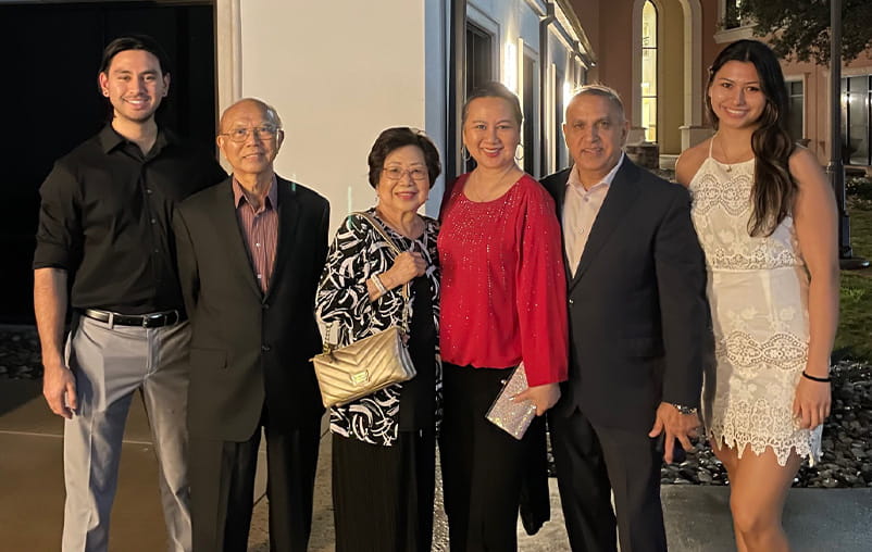 Connie Wan and family