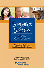 Scenarios for Success in Patient Communication: A training guide for Health care professionals book cover.