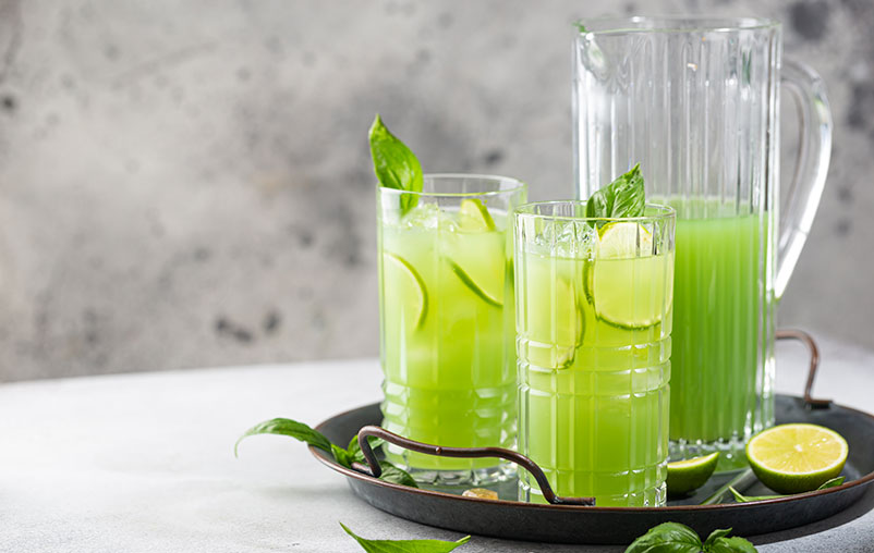 Cucumber basil agua fresca.