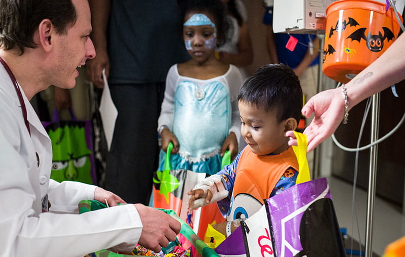 University Hospital Pediatric Halloween Parade in the hospital's new Sky Tower.
